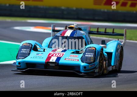 Monza, Italie. 07 juillet 2023. Glickenhaus Racing - Glickenhaus 007 de Romain Dumas (FRA) participe au Championnat du monde WEC FIA d'Endurance 6 heures de Monza 2023 à l'Autodromo Nazionale Monza. Crédit : SOPA Images Limited/Alamy Live News Banque D'Images