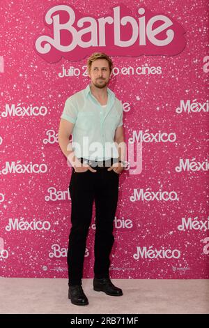 Mexico, Mexique. 07 juillet 2023. 7 juillet 2023, Mexico, Mexique : Ryan Gosling pose pour des photos pendant le photocall du film 'Barbie' à Mexico City four Sason Hotel. Le 7 juillet 2023 à Mexico, Mexique. (Photo de Carlos Tischler/Eyepix Group) (photo de Eyepix/NurPhoto) crédit : NurPhoto SRL/Alamy Live News Banque D'Images