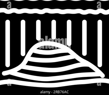 simulation de réservoir d'huile illustration vectorielle d'icône de glyphe d'ingénieur pétrolier Illustration de Vecteur