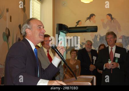 Le secrétaire Dirk Kempthorne prend la parole à la réception de la Recreation Vehicle Industry Association (RVIA) et d'autres représentants des véhicules REC, main Interior Banque D'Images