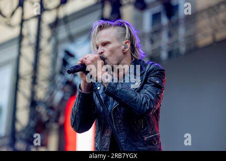 Italie 29 juin 2023 Skid Row - première partie de KISS - live at Piazza Napoleone Lucca © Andrea Ripamonti / Alamy Banque D'Images