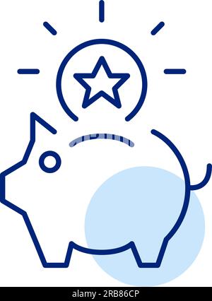 Gagner des récompenses pour le programme de fidélisation de la clientèle. Icône Pixel Perfect Illustration de Vecteur