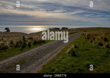 Richmond Hill est une banlieue à flanc de colline au-dessus de Sumner à Christchurch, en Nouvelle-Zélande. Banque D'Images