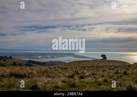 Richmond Hill est une banlieue à flanc de colline au-dessus de Sumner à Christchurch, en Nouvelle-Zélande. Banque D'Images