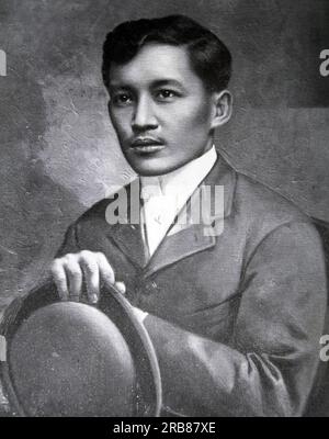 RIZAL, JOSE. POLITICO Y ESCRITOR FILIPINO 1861 - 1896. REPRODUCCION FOTO. Banque D'Images