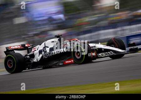 Silverstone, Royaume-Uni. 08 juillet 2023. SILVERSTONE - Nyck de Vries (AlphaTauri) lors des 3e essais libres du Grand Prix de Grande-Bretagne, sur le circuit de Silverstone. ANP SEM VAN DER WAL crédit : ANP/Alamy Live News Banque D'Images