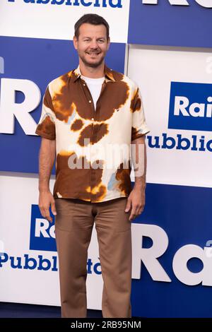 Naples, Italie. 07 juillet 2023. Alessandro Cattelan assiste au Palinsesti Rai 2023/2024 Presentation Photocall. (Photo de Francesco Cigliano/Pacific Press) crédit : Pacific Press Media production Corp./Alamy Live News Banque D'Images