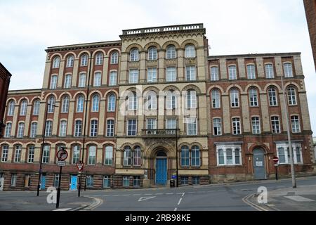 Façade de l'usine Coops à Wigan datée de 1888 Banque D'Images