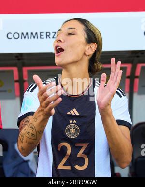 Sara Doorsoun, DFB Frauen 23 dans le match féminin amical DFB ALLEMAGNE - SAMBIA 2-3 préparation pour les Championnats du monde WM 2023 en Australie, Nouvelle-Zélande, saison 2023/2024, le 07 juillet 2023 à Fürth, Allemagne. © Peter Schatz / Alamy Live News Banque D'Images