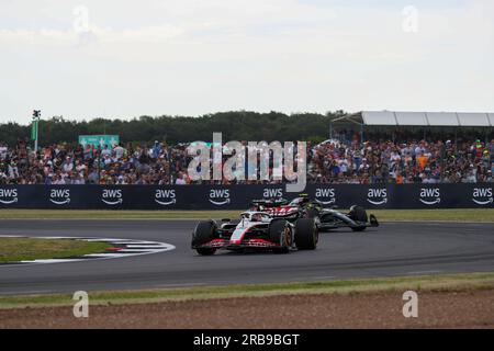 Circuit de Silverstone, Silverstone, Angleterre, 08 juillet 2023, Kevin Magnussen (SVE) Haas VF-23&#XA;&#XA;durant LA FORMULE 1 ARAMCO BRITISH GRAND PRIX 2023 - jUL7-9 Silverstone, Grande-Bretagne durant la Formule 1 Aramco British Grand Prix 2023 - FP3 e qualification - Formula 1 Championship Credit : Live Media Publishing Group/Alamy Live News Banque D'Images