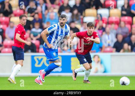 York, Royaume-Uni. 08 juillet 2023. L'attaquant Lee Gregory (9 ans) de Sheffield Wednesday lors du match amical York City vs Sheffield Wednesday au LNER Community Stadium, York, Royaume-Uni, le 8 juillet 2023 Credit : Every second Media/Alamy Live News Banque D'Images