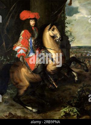 Portrait équestre de Louis XIV de France par Adam van der Meulen Banque D'Images