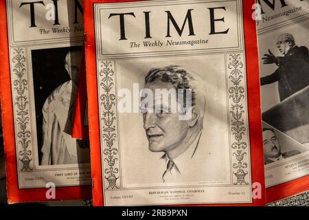 Still Life of 'Time' couvertures du magazine de 1936, États-Unis Banque D'Images