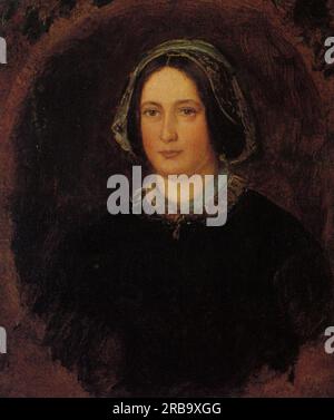 Portrait de Mme William Evamy, la tante des artistes par John Everett Millais Banque D'Images