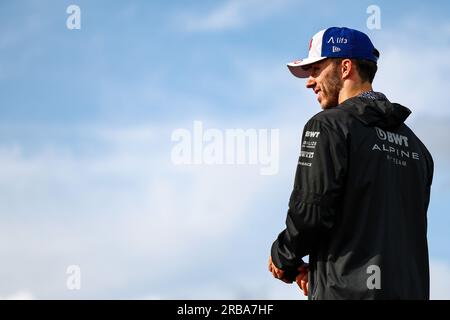 Silverstone, Royaume-Uni. 08 juillet 2023. Pierre Gasly (FRA) Alpine F1 Team sur la scène Fanzone. 08.07.2023. Formula 1 World Championship, Rd 11, British Grand Prix, Silverstone, Angleterre, Jour de qualification. Le crédit photo doit se lire : XPB/Press Association Images. Crédit : XPB Images Ltd/Alamy Live News Banque D'Images