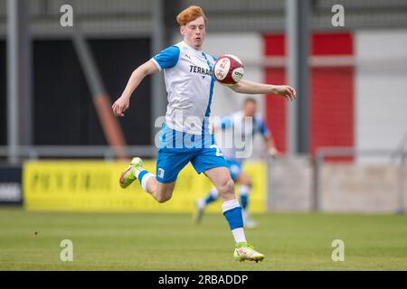 De Barrow AFC lors du match amical de pré-saison entre le FC United de Manchester et Barrow à Broadhurst Park, Moston le samedi 8 juillet 2023. (Photo : Mike Morese | MI News) crédit : MI News & Sport / Alamy Live News Banque D'Images