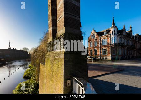 Den Bosch, Brabant du Nord, pays-Bas, la rivière Dommel, Banque D'Images