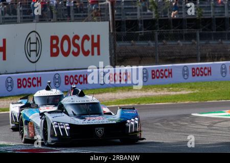 Circuit de Monza, Monza, Lombardie, Italie. 8 juillet 2023. Championnat du monde d'Endurance FIA 2023, 6 heures de Monza ; Peugeot Totalenergies 9X8 crédit : action plus Sports/Alamy Live News Banque D'Images