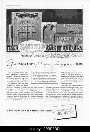 Vintage Time Magazine 21 septembre 1936 publication publicitaire, États-Unis Banque D'Images