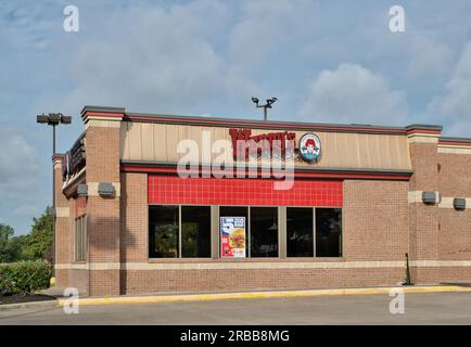 Houston, Texas États-Unis 07-04-2023, magasin de restauration rapide Wendy's à Houston, TX. Populaire chaîne de restauration rapide américaine, fondée en 1969. Banque D'Images