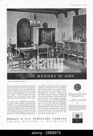 Vintage Time Magazine 21 septembre 1936 publication publicitaire, États-Unis Banque D'Images
