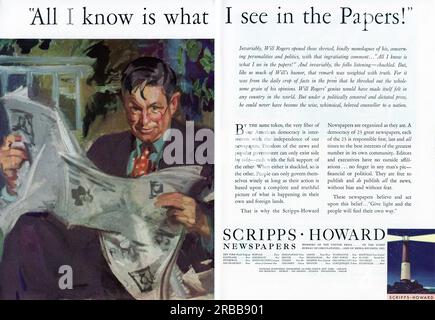 Vintage Time Magazine 21 septembre 1936 publication publicitaire, États-Unis Banque D'Images