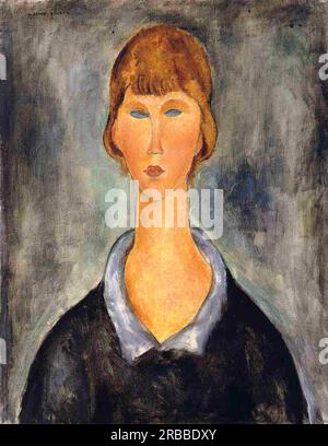 Portrait d'une jeune femme 1919 ; Paris, France par Amedeo Modigliani Banque D'Images