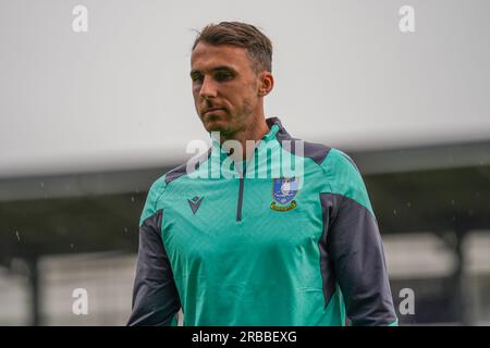 York, Royaume-Uni. 08 juillet 2023. L'attaquant Lee Gregory (9 ans) de Sheffield Wednesday lors du match amical York City vs Sheffield Wednesday au LNER Community Stadium, York, Royaume-Uni, le 8 juillet 2023 Credit : Every second Media/Alamy Live News Banque D'Images