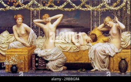 A Summer Night 1890 ; Royaume-Uni par Albert Joseph Moore Banque D'Images