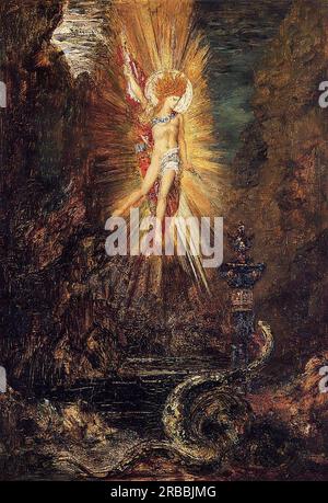 Apollon vainquant le serpent Python 1885 par Gustave Moreau Banque D'Images