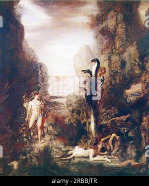 Hercule et l'Hydre Lernaean 1876 par Gustave Moreau Banque D'Images