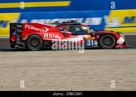 Monza, Italie. 08 juillet 2023. 31 TEAM WRT bel Oreca 07 - Gibson Sean Gelael (IDN) Ferdinand Habsburg-Lothringen (AUT) Robin Frijns (NLD) lors du FIA WEC - 6 heures de Monza - Championnat du monde d'Endurance à Autodromo di Monza le 8 juillet 2023 à Monza, Italie (photo de Fabio Averna/Sipa USA) crédit: SIPA USA/Alamy Live News Banque D'Images