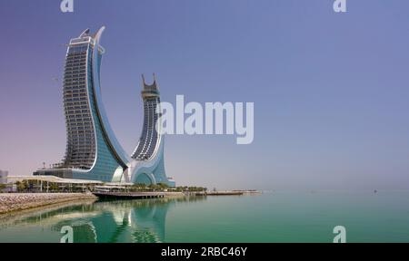 Fairmont Hotel, Marina District, Lusail, Doha, Qatar avec espace de copie Banque D'Images