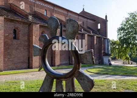 Morimondo, Italie juillet 8 2023 - district de Milan, Lombardie, Italie, Europe, abbaye cistercienne de Morimondo Banque D'Images