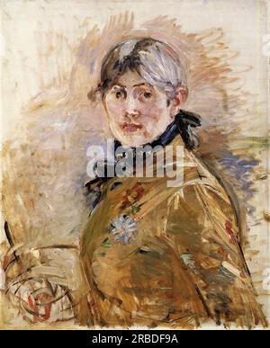 Autoportrait 1885 de Berthe Morisot Banque D'Images