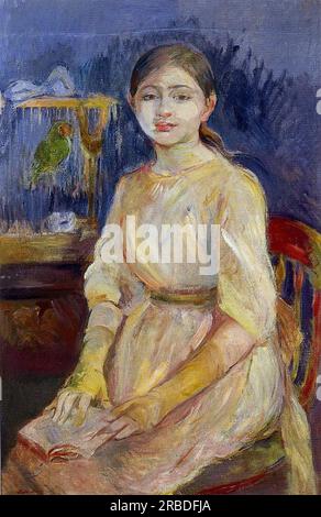 Julie Manet avec un Budgie 1890 de Berthe Morisot Banque D'Images