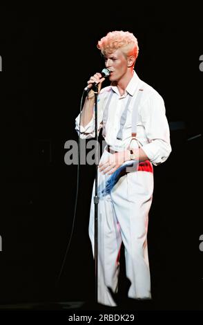 David Bowie, Serious Moonligt Tour, 1983 Banque D'Images