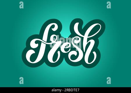 Lettrage vectoriel frais. Lettrage manuscrit pour restaurant, menu café. Éléments vectoriels pour étiquettes, logos, badges, autocollants ou icônes. Vector illustra Illustration de Vecteur