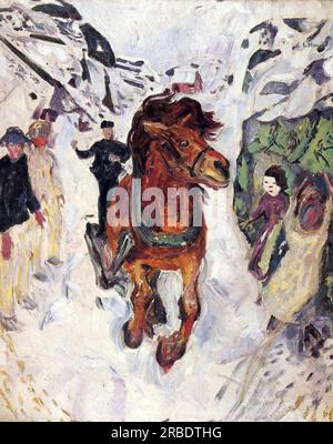 Cheval au galop 1912 par Edvard Munch Banque D'Images