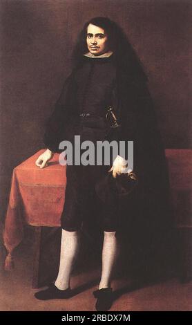 Portrait d'un gentleman dans un col roulé 1670 par Bartolome Esteban Murillo Banque D'Images