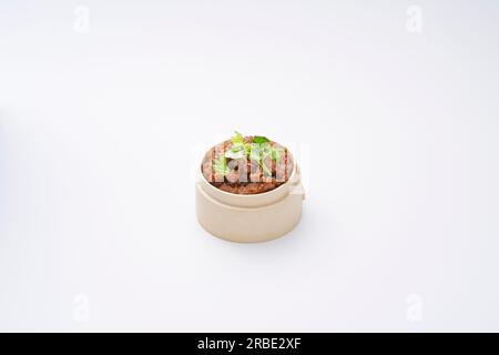 Riz en poudre et porc cuits à la vapeur Banque D'Images