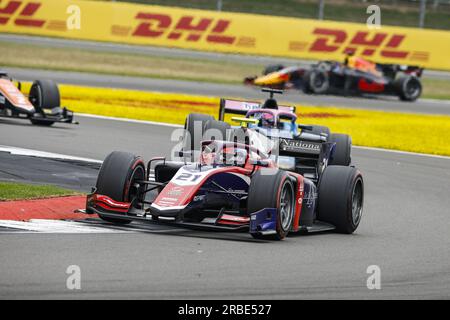 21 NOVALAK Clement (fra), Trident Racing, Dallara F2, action lors de la 8e manche du Championnat FIA de Formule 2 2023 du 7 au 9 juillet 2023 sur le circuit de Silverstone, à Silverstone, Royaume-Uni Banque D'Images