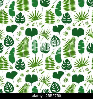 motif de feuilles tropicales et de jungle Illustration de Vecteur