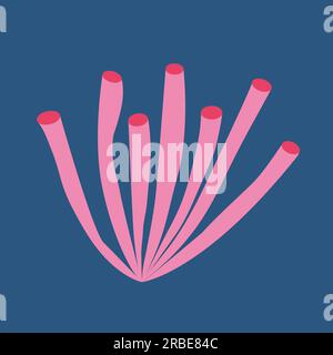 coraux roses plats Illustration de Vecteur