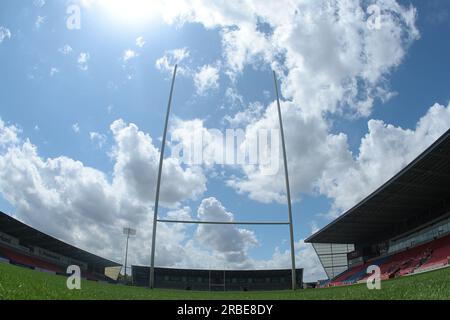 Salford, Royaume-Uni. 09 juillet 2023. AJ Bell Stadium, Stadium Way, Eccles, Salford, 9 juillet 2023 Betfred Super League Salford Red Devils contre Leeds Rhinos General Stadium vue avant le match crédit : Touchlinepics/Alamy Live News Banque D'Images