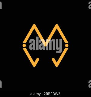 eps10 vecteur lettres initiales mj ou mjj modèle de conception de logo isolé sur fond blanc Illustration de Vecteur