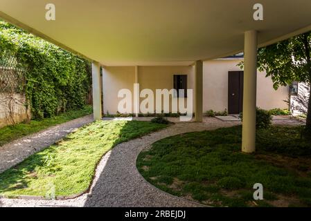 Jardin de la Villa la Roche, maison conçue par le Corbusier et son cousin Pierre Jeanneret en 1923-1925. Qui abrite aujourd’hui la Fondation le Corb Banque D'Images