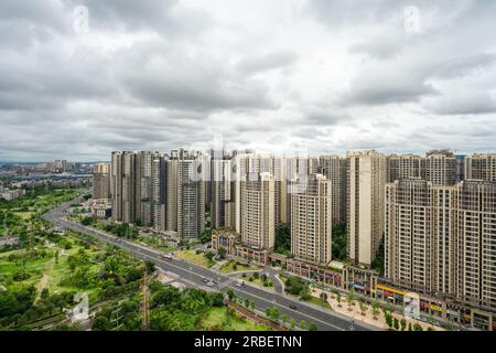 Le temps nuageux dans la ville de Chengdu. Banque D'Images