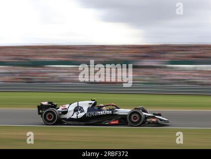 Yuki Tsunoda d'AlphaTauri lors du Grand Prix de Grande-Bretagne 2023 à Silverstone, Towcester. Date de la photo : dimanche 9 juillet 2023. Banque D'Images