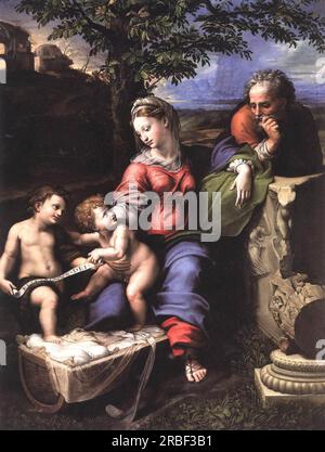 La Sainte famille du chêne 1518 par Raphaël Banque D'Images